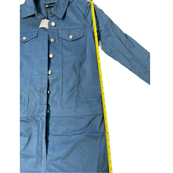 Zara NEW with tags women’s denim utility mini dress. Size M - Picture 2 of 5